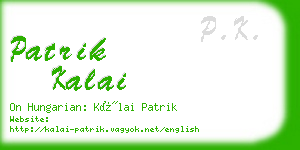 patrik kalai business card